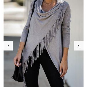 Vici wrap gray sweater never worn.
